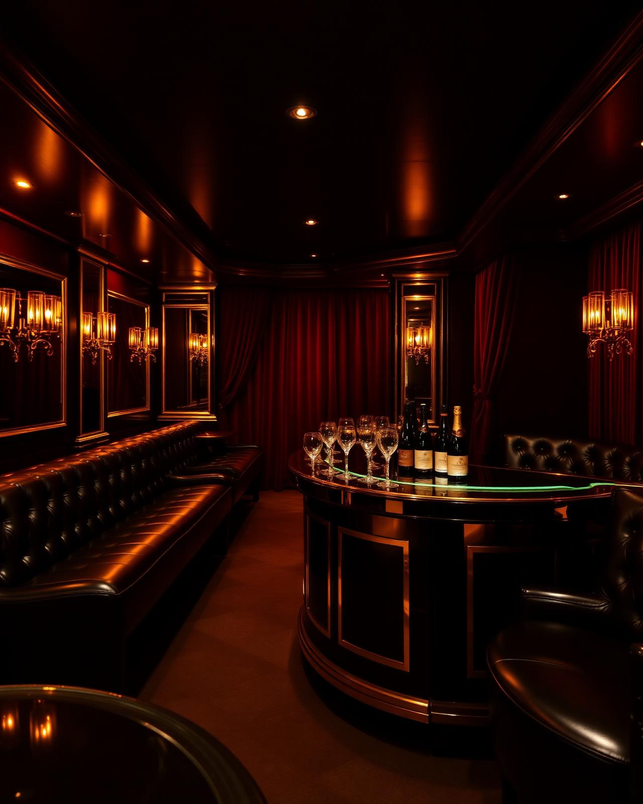 VIP lounge at Diamond Strip Club Košice — luxury interior with bar