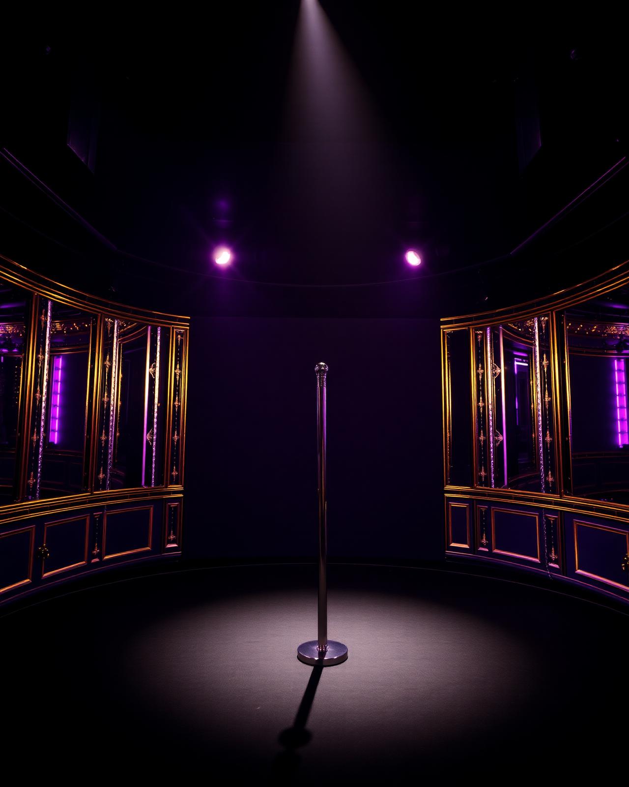 Main stage of Diamond Strip Club in Košice, Slovakia
