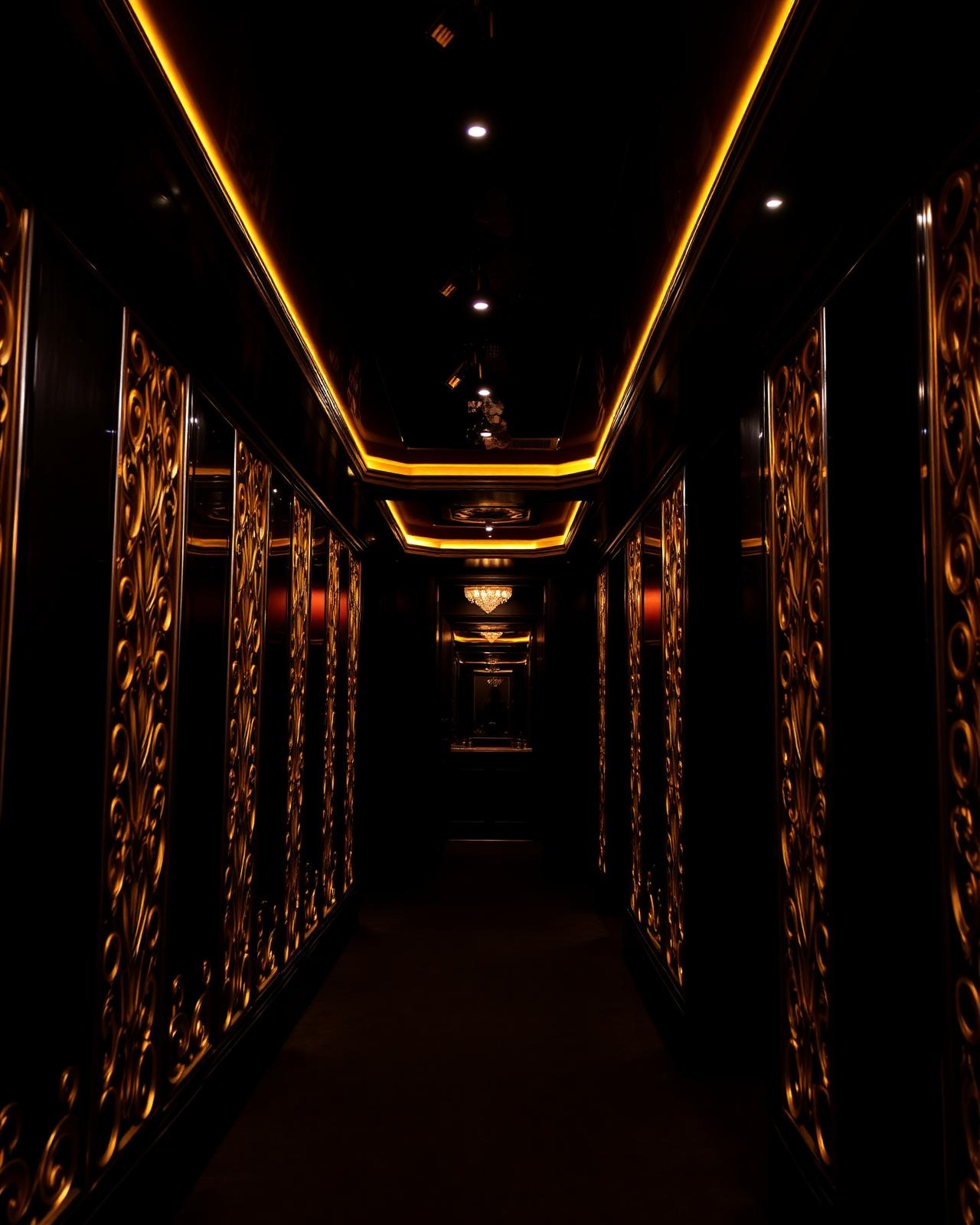Corridor to private VIP rooms in underground Diamond Košice